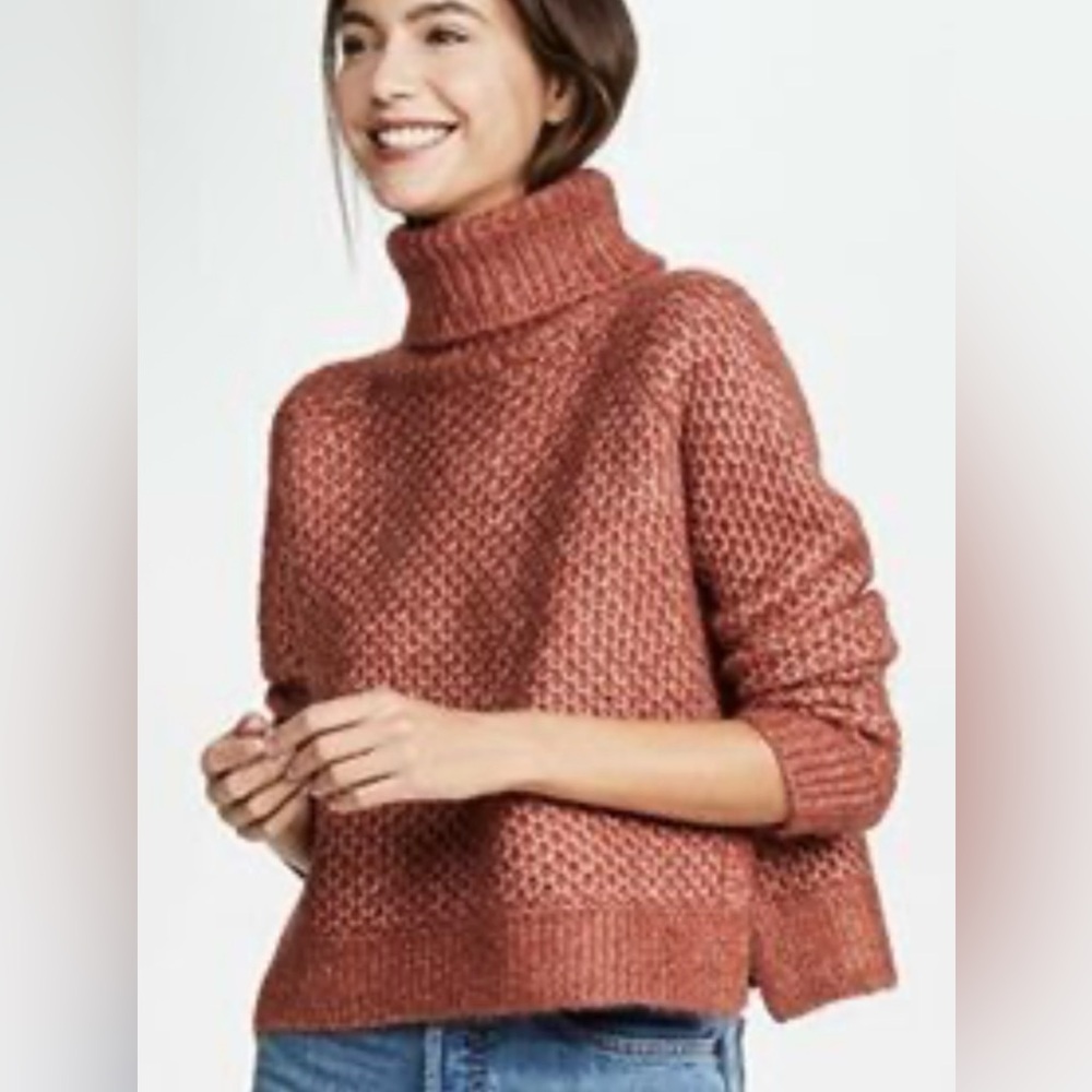 Jack by BB Dakota ~Chunky Knit Terracotta Turtleneck Sweater Size Medium